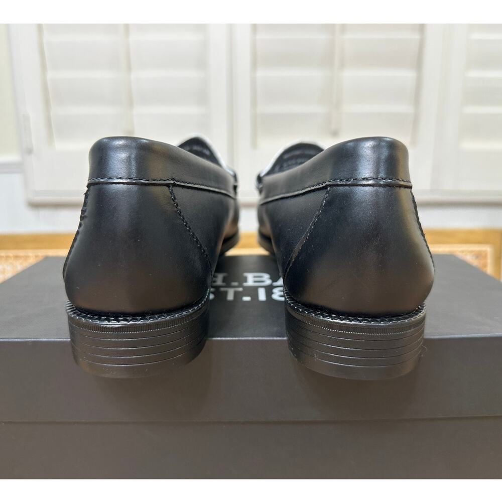 G.H.BASS & CO. Women's Whitney Easy Weejuns® Loafers Black White Leather 9.5 NIB - Picture 11 of 15